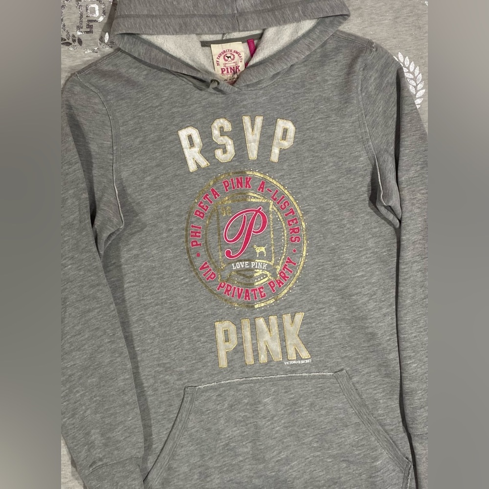 VS PINK VINTAGE A-LISTERS HOODIE NWOT